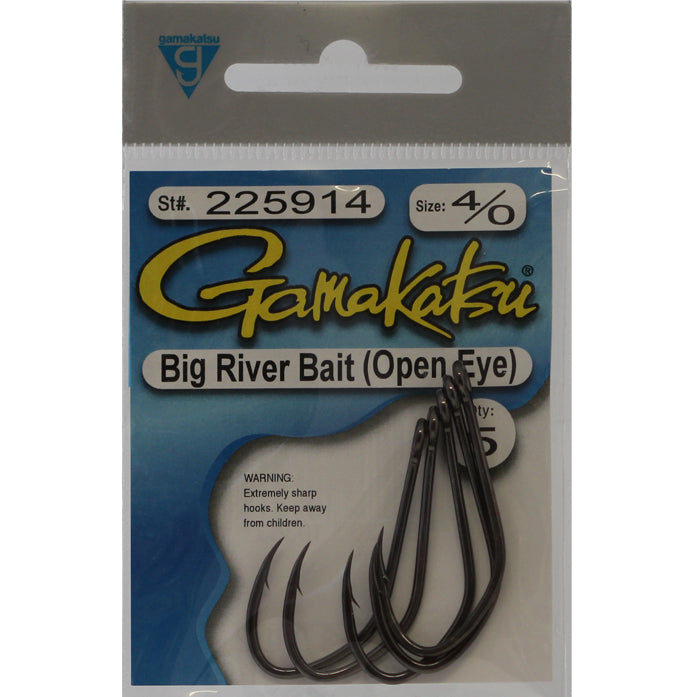 Gamakatsu Big River Bait Open Eye (Siwash) Hook - Size 4/0 — Ted's Sports  Center